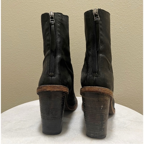 FREE PEOPLE Marquis Black Soft Leather Heel Boots in Size 41 - Picture 8 of 8